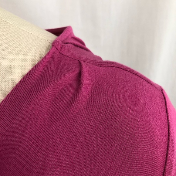 Kate Hill Top Sz 3X Rayon Pink NWT Drape Neck Blouse Long Sleeve - Picture 9 of 11